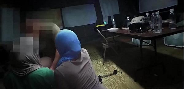 Muslim cumshot Sneaking in the Base!